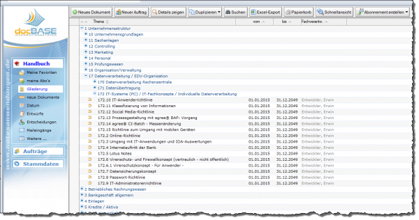 OHB Edition des ddocBASE Informationssystems